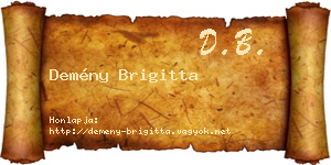 Demény Brigitta névjegykártya