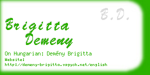 brigitta demeny business card