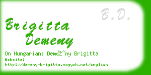 brigitta demeny business card